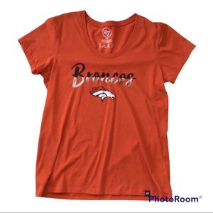 Denver Broncos Shirt Women’s Short Sleeve Embellished Like New M